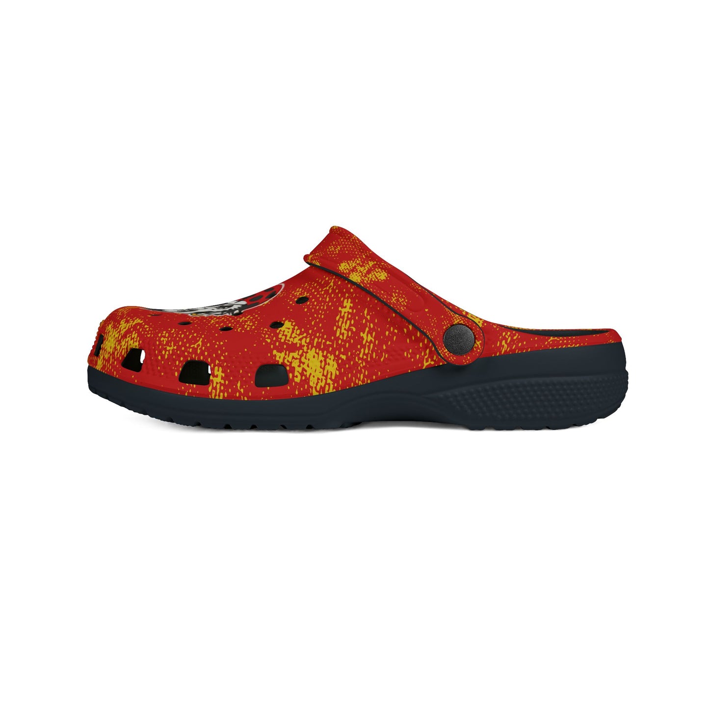 Pirates Foam Rubber Shoes/Clogs (red/gold canvas pattern)