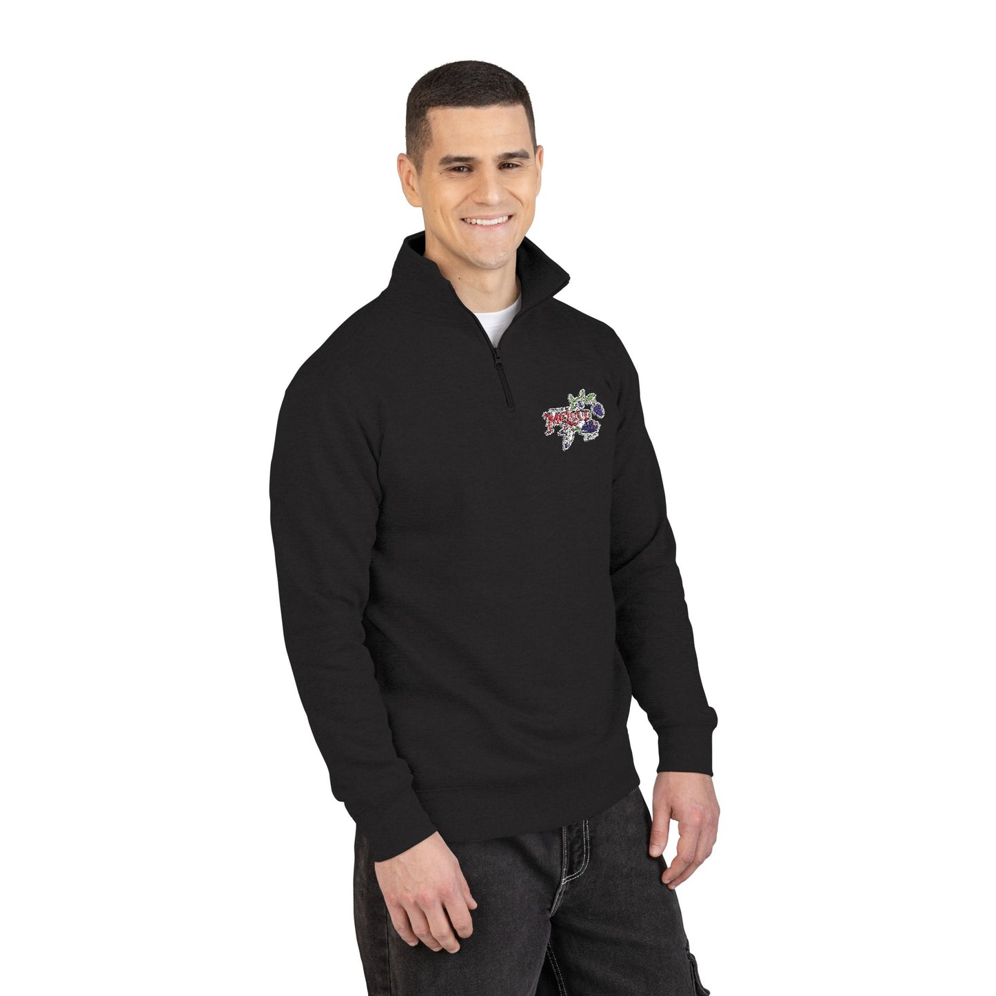 Embroidered Fleece Pullover