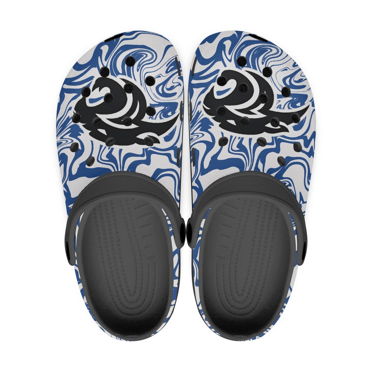 Panthers Psychedelic "crocs" (black base)