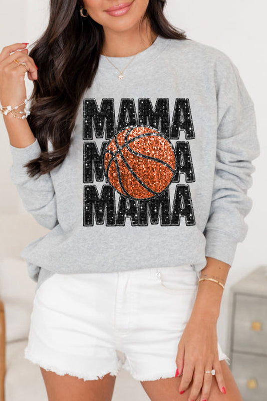 Basketball Mama Sequin Sweatshirt