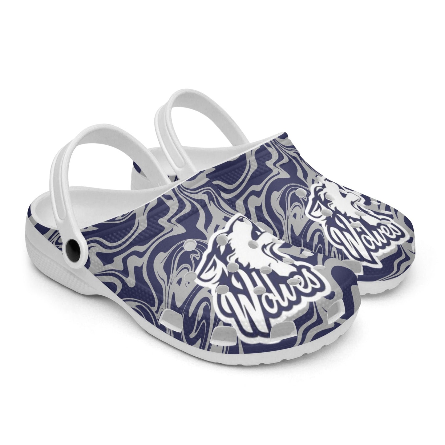 Wolves Psychedelic White "crocs"