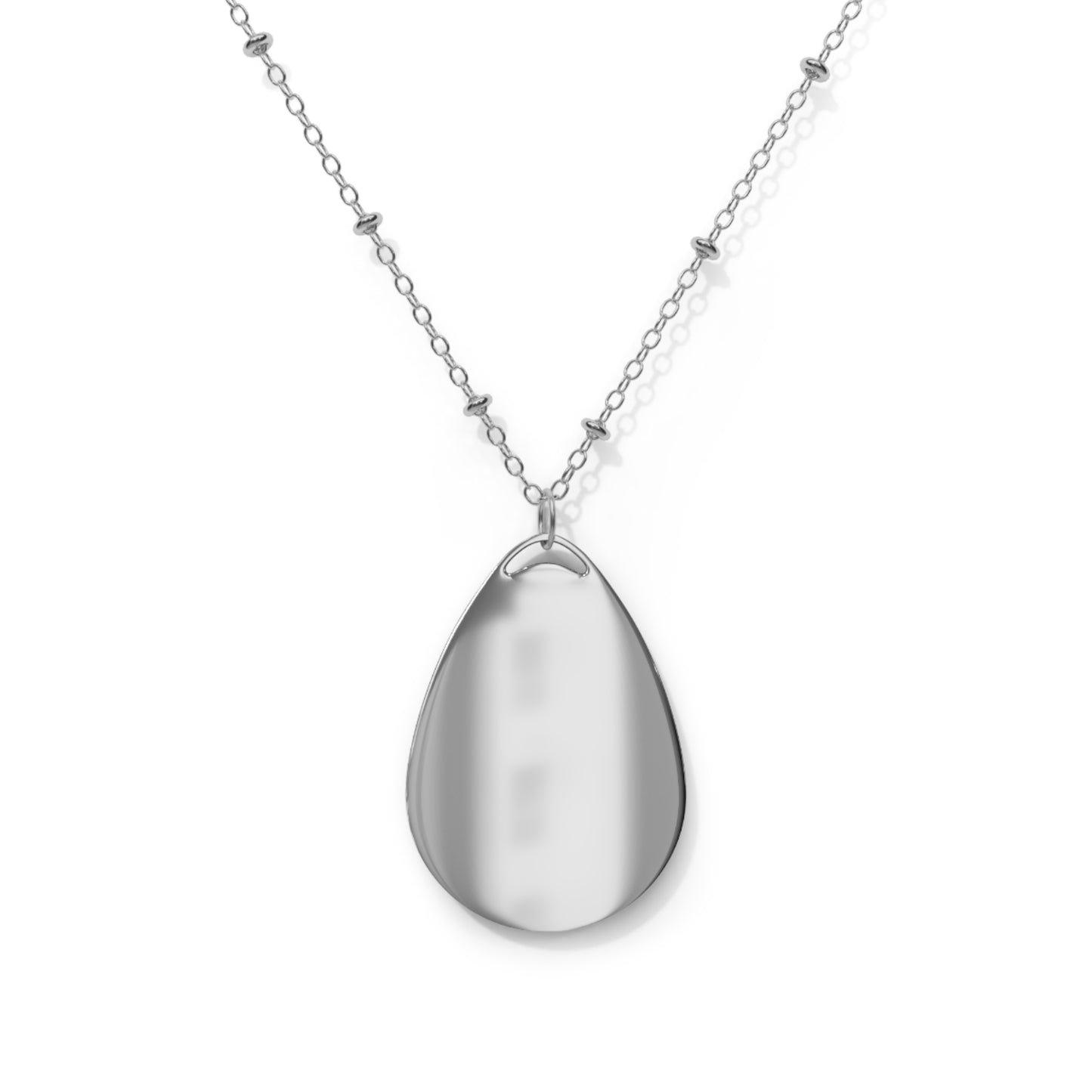 Elegant Diamond Queens Initial Q Oval Necklace