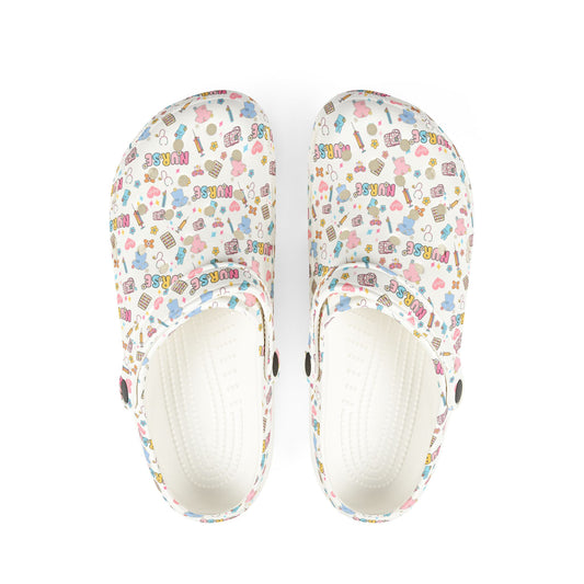 Peace, Love, Nurse Foam Rubber Clogs