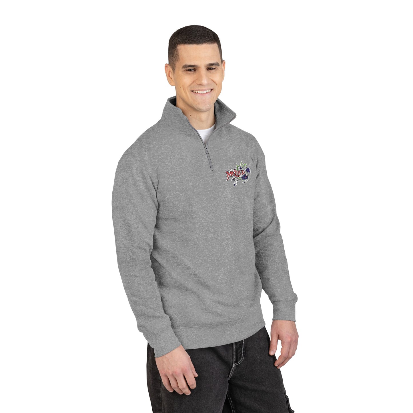 Embroidered Fleece Pullover