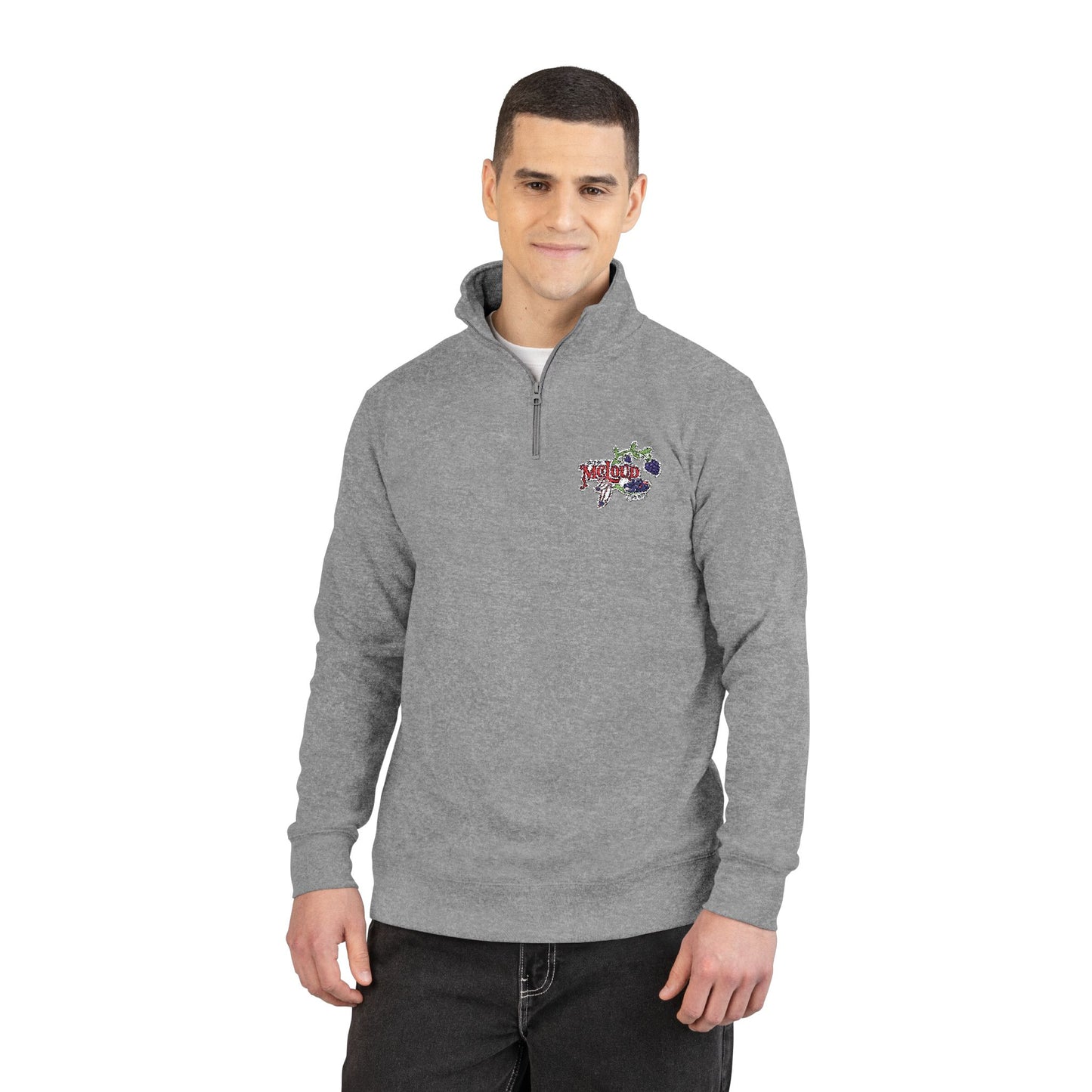 Embroidered Fleece Pullover