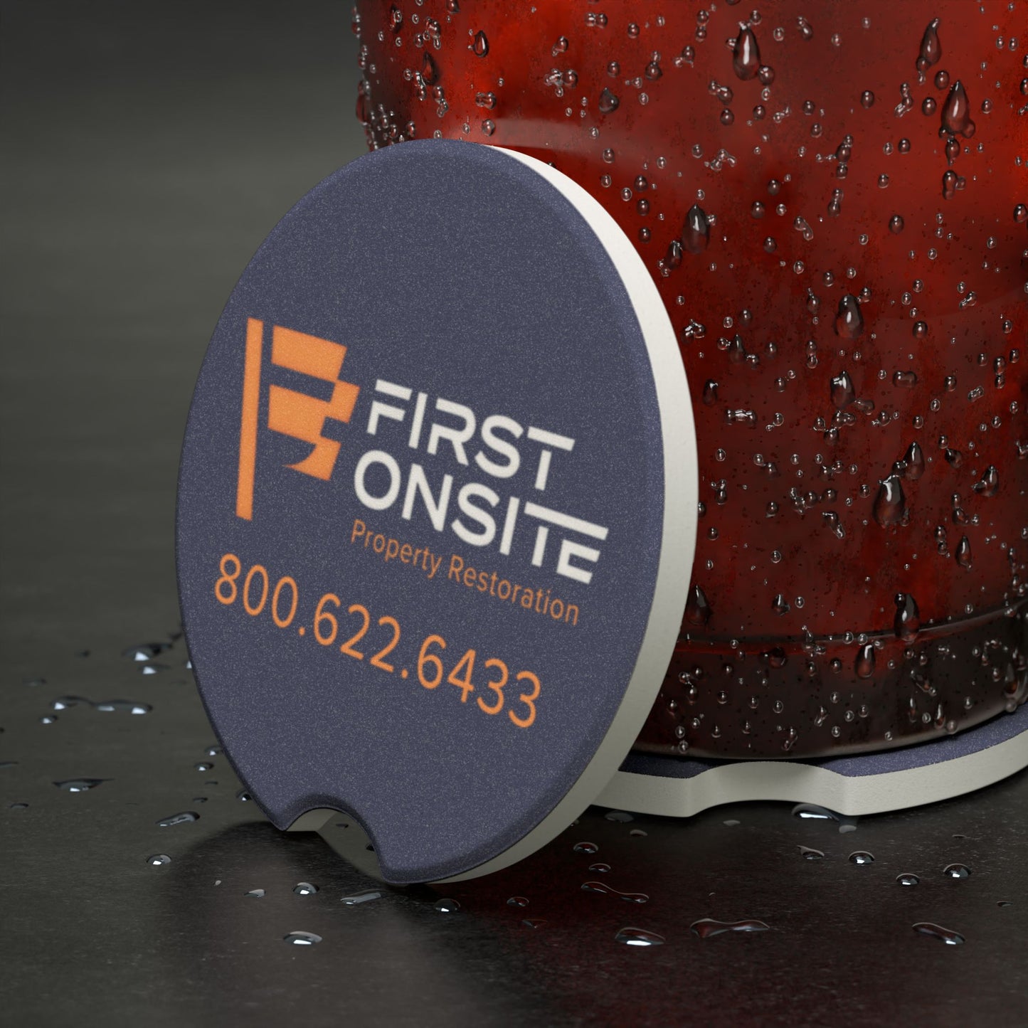 First Onsite Soapstone Car Coaster