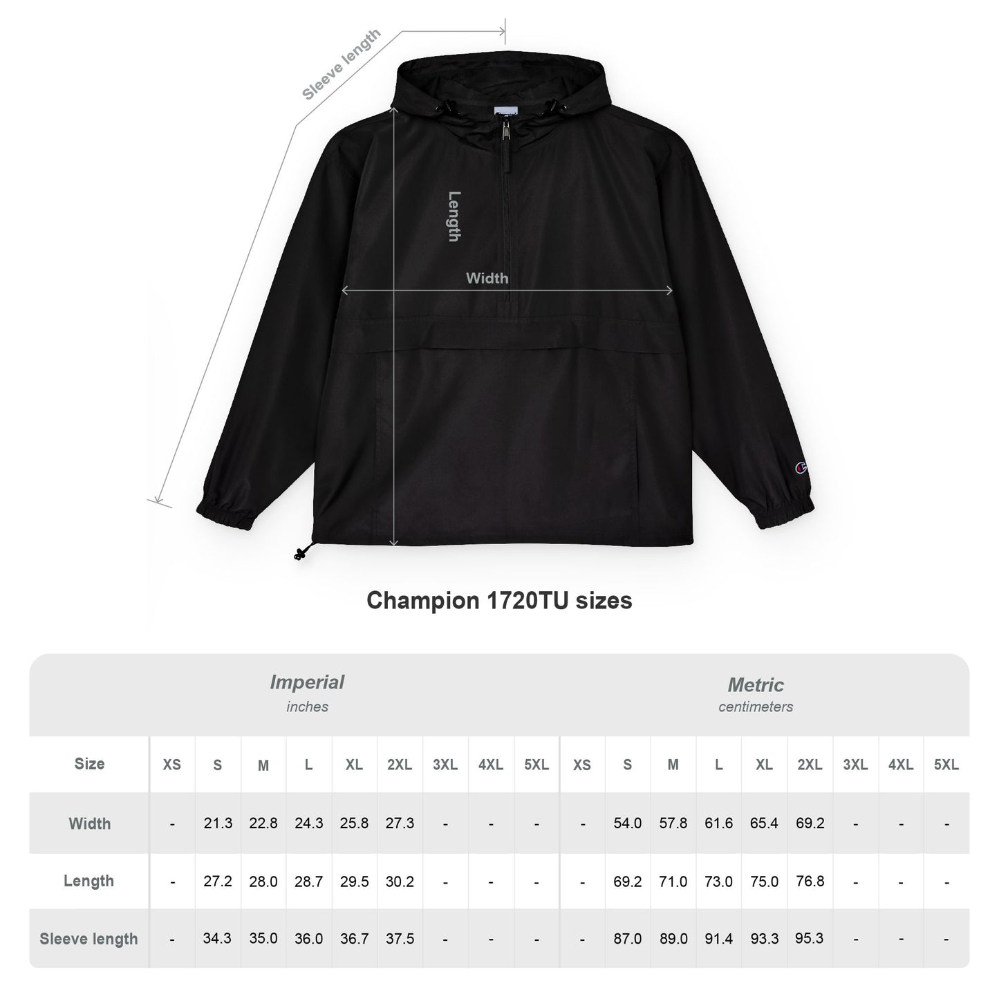 Champion Packable Anorak Jacket — City of McLoud