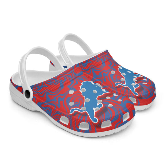 Lions Psychedelic (red/white/blue) "crocs"