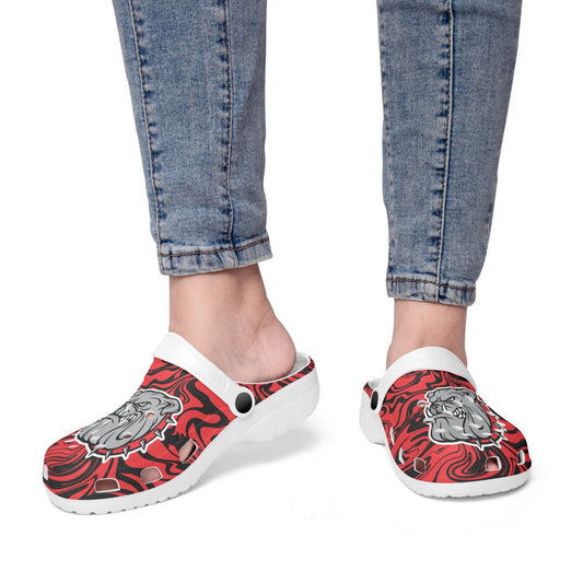 Bulldogs Psychedelic Black and Red "Crocs"