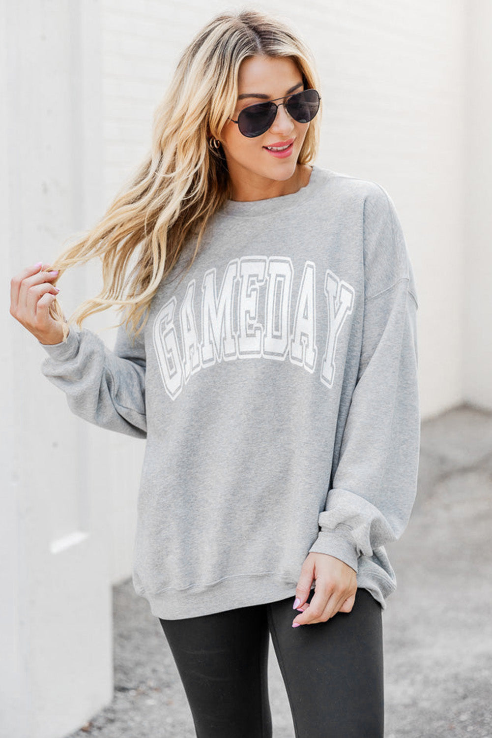 GAMEDAY Letter Graphic Sweatshirt