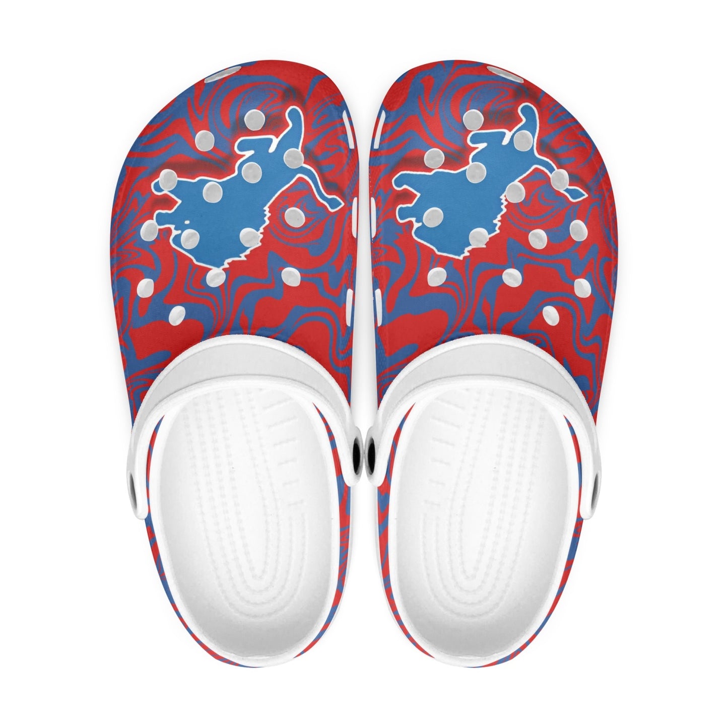 Lions Psychedelic (red/white/blue) "crocs"