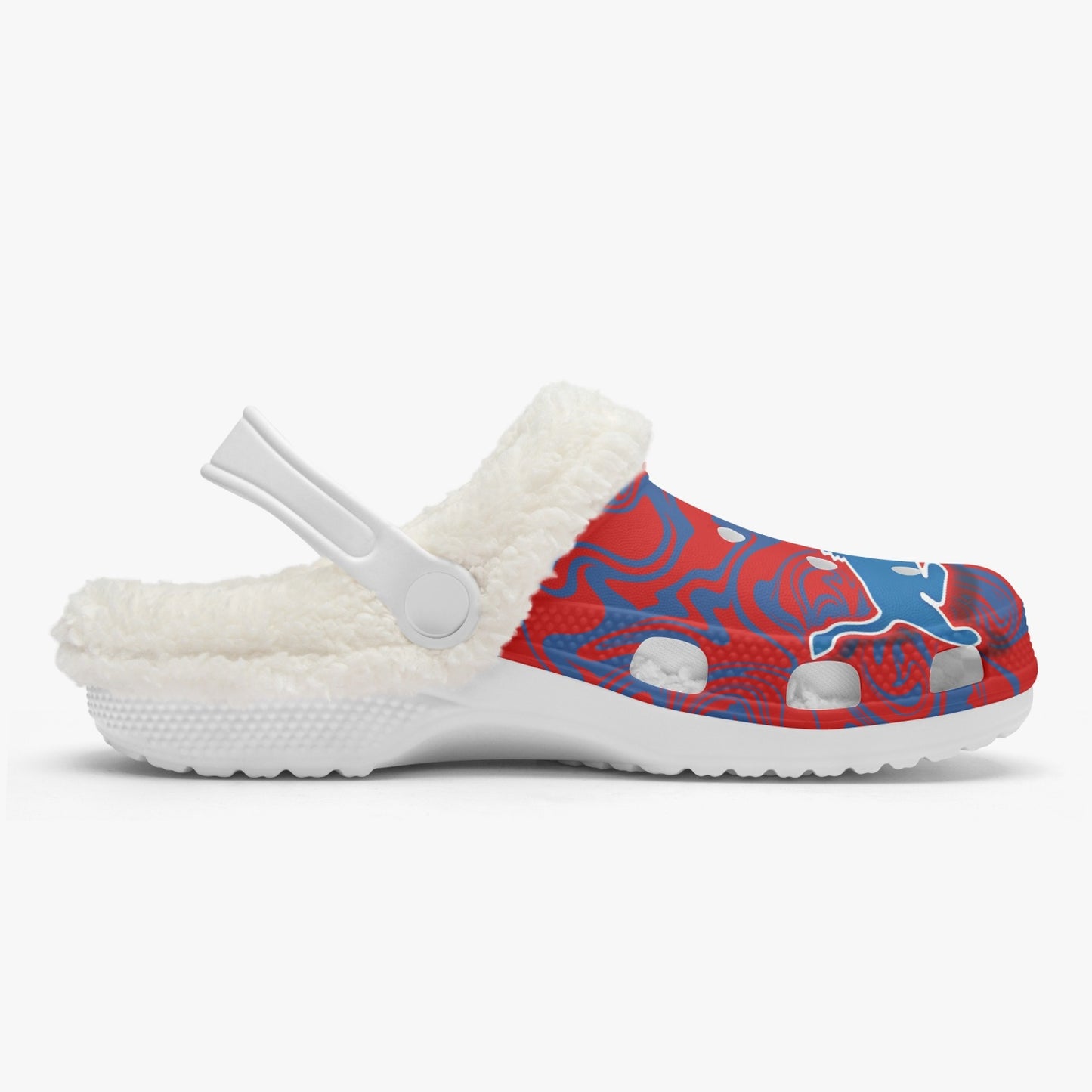 Lions (Red/White/Blue) Fleece-Lined "crocs"