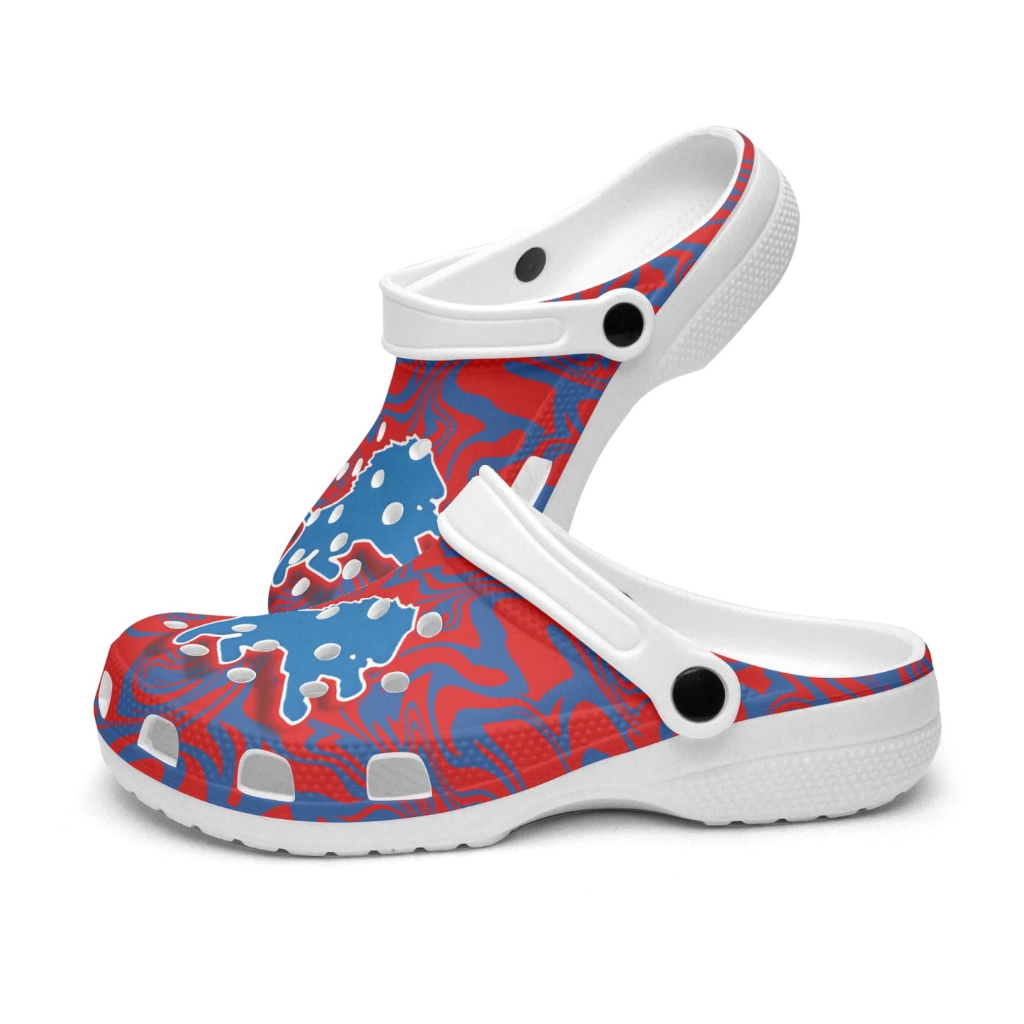 Lions Psychedelic (red/white/blue) "crocs"