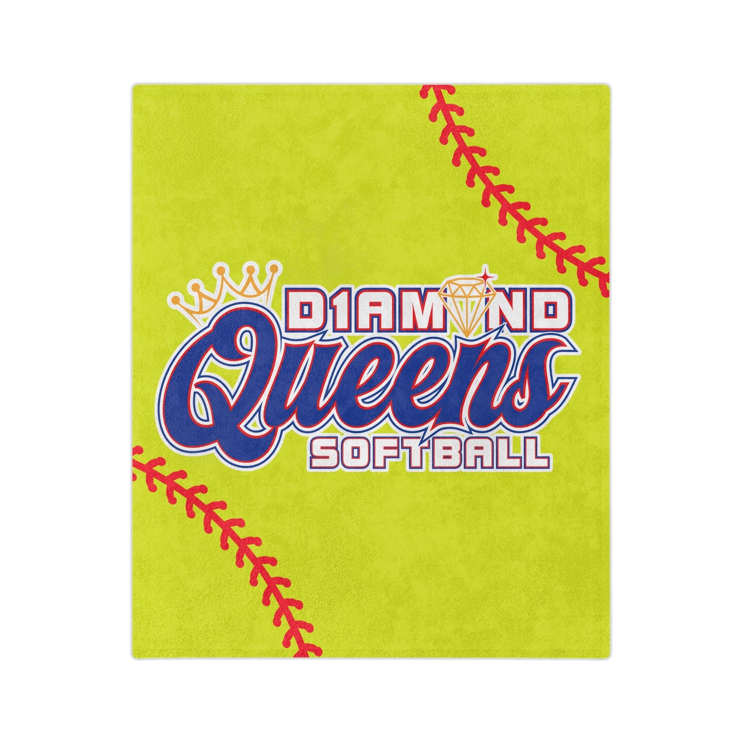 Softball Diamond Queens Blanket, Cozy Microfiber Throw