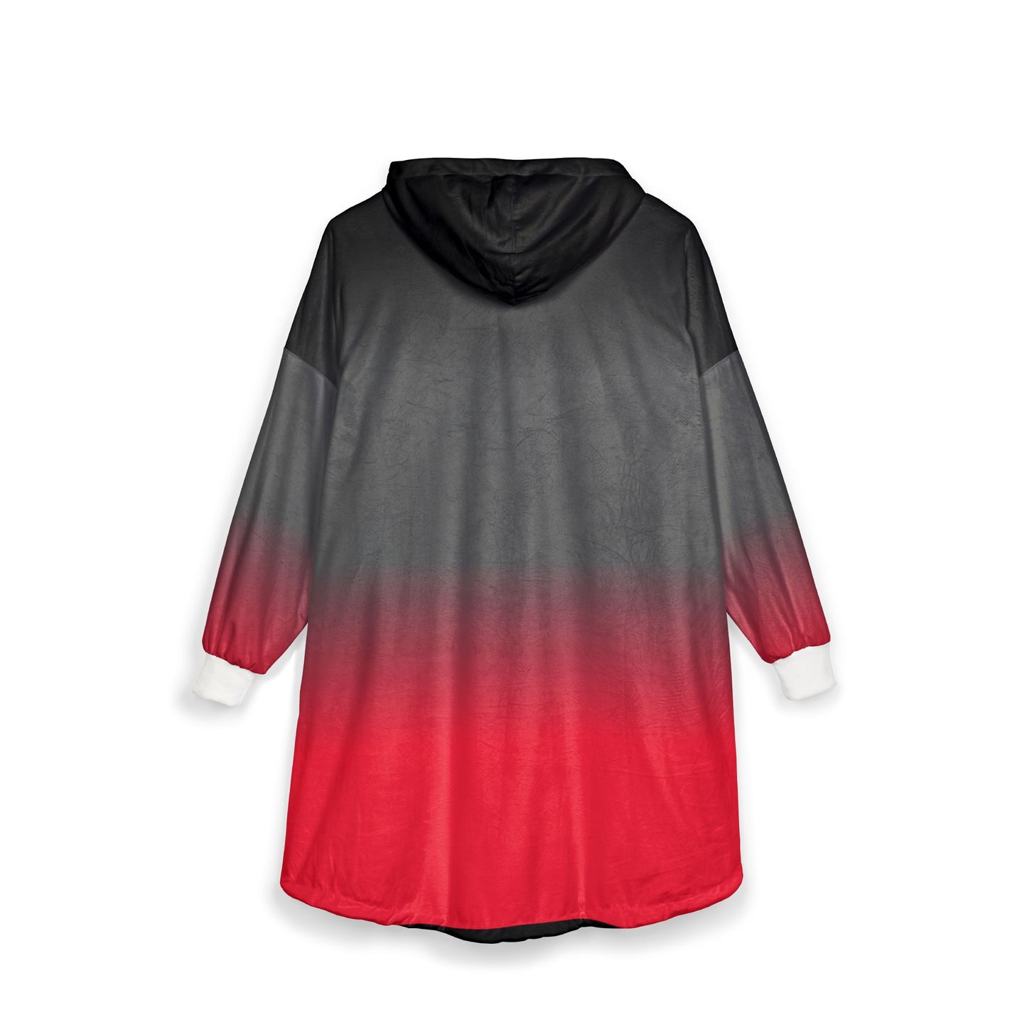 Hooded Blanket - McLoud Redskins Red & Black Gradient Oversized Cozy Throw with Logo Pocket