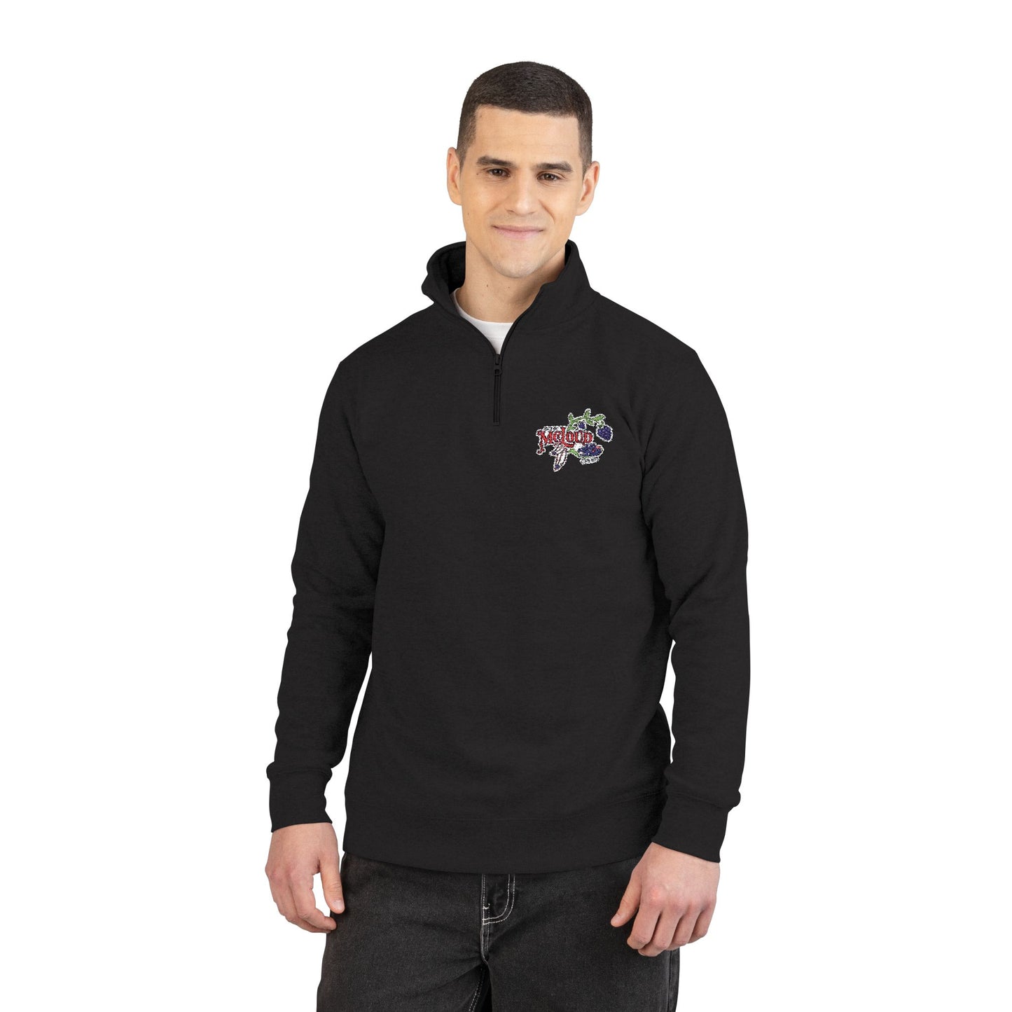 Embroidered Fleece Pullover
