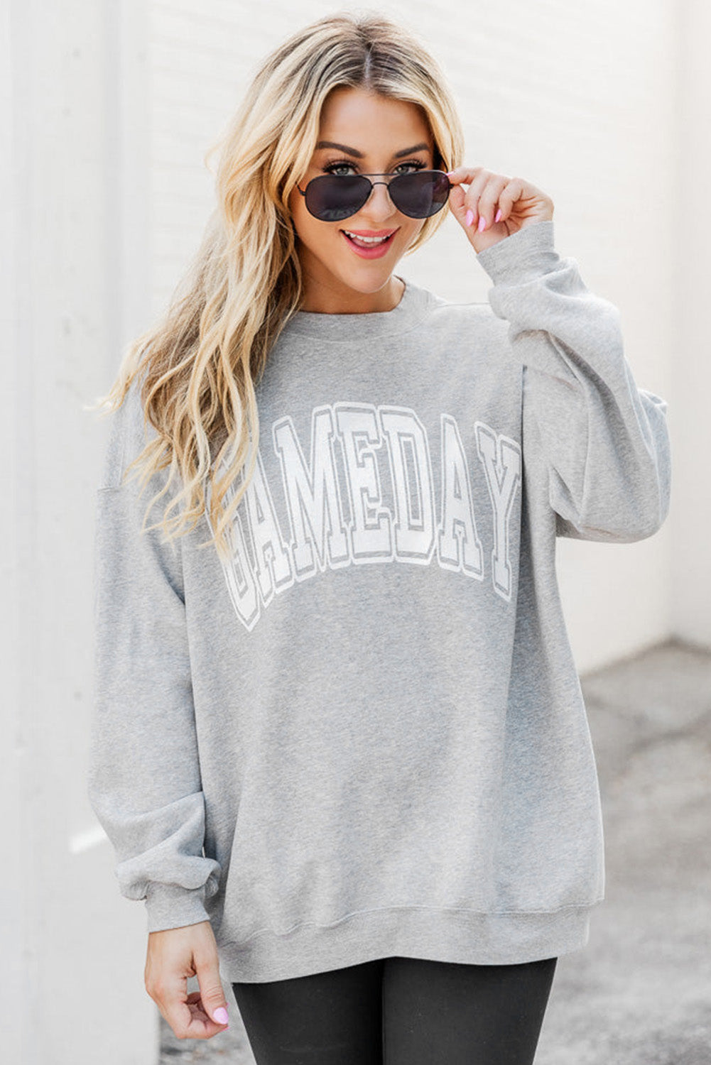 GAMEDAY Letter Graphic Sweatshirt