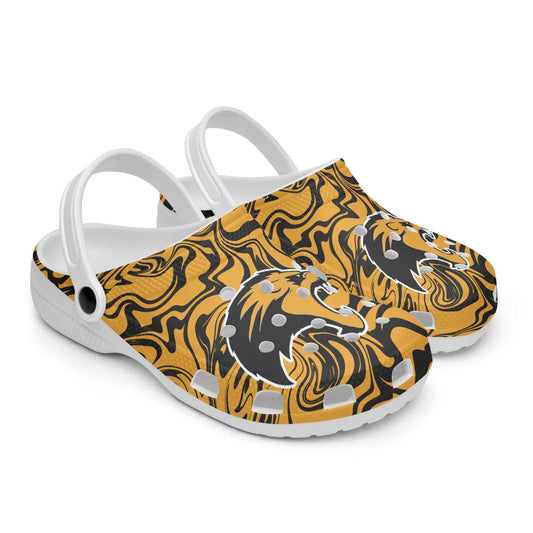 Lions Psychedelic "Crocs" Orange, Black and White