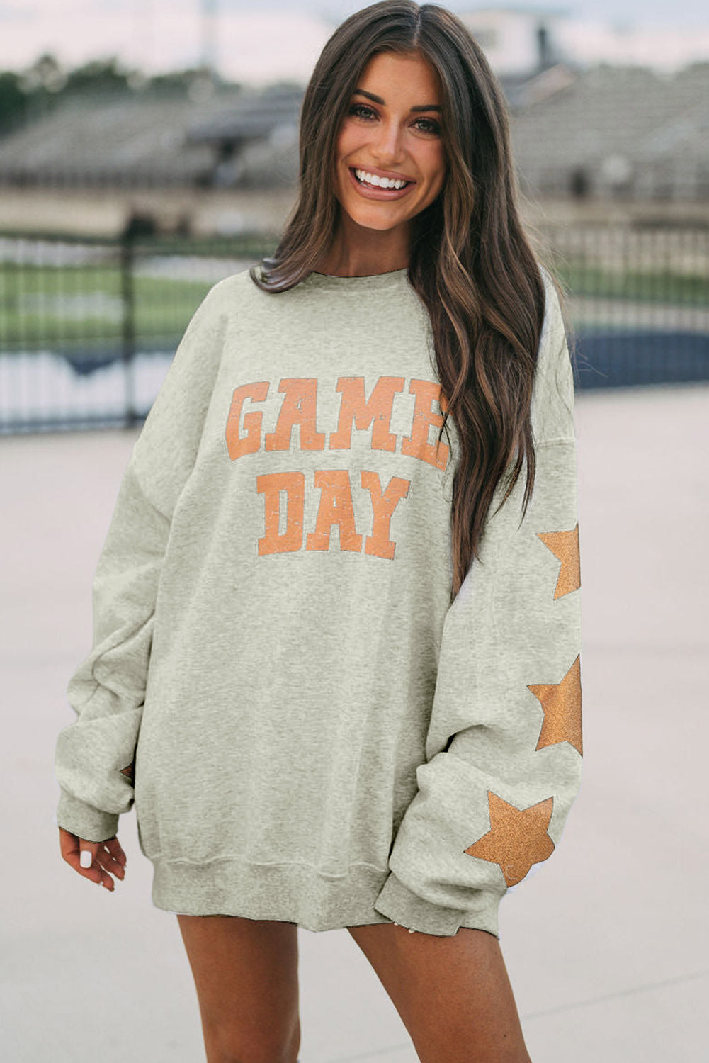 Be a Star! Orange Game Day Graphic Sweatshirt