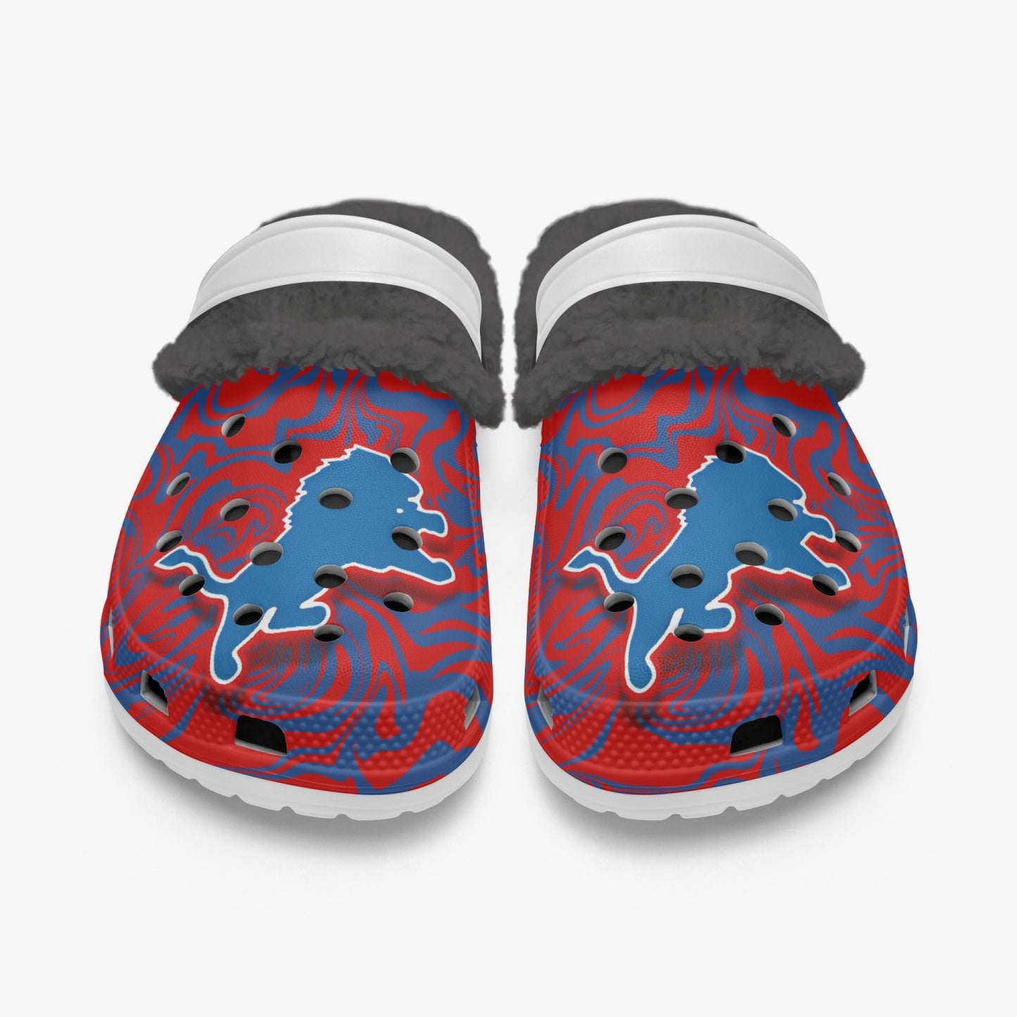 Lions (Red/White/Blue) Fleece-Lined "crocs"