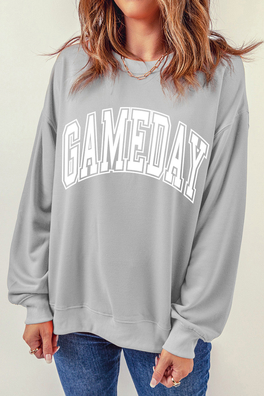 GAMEDAY Letter Graphic Sweatshirt