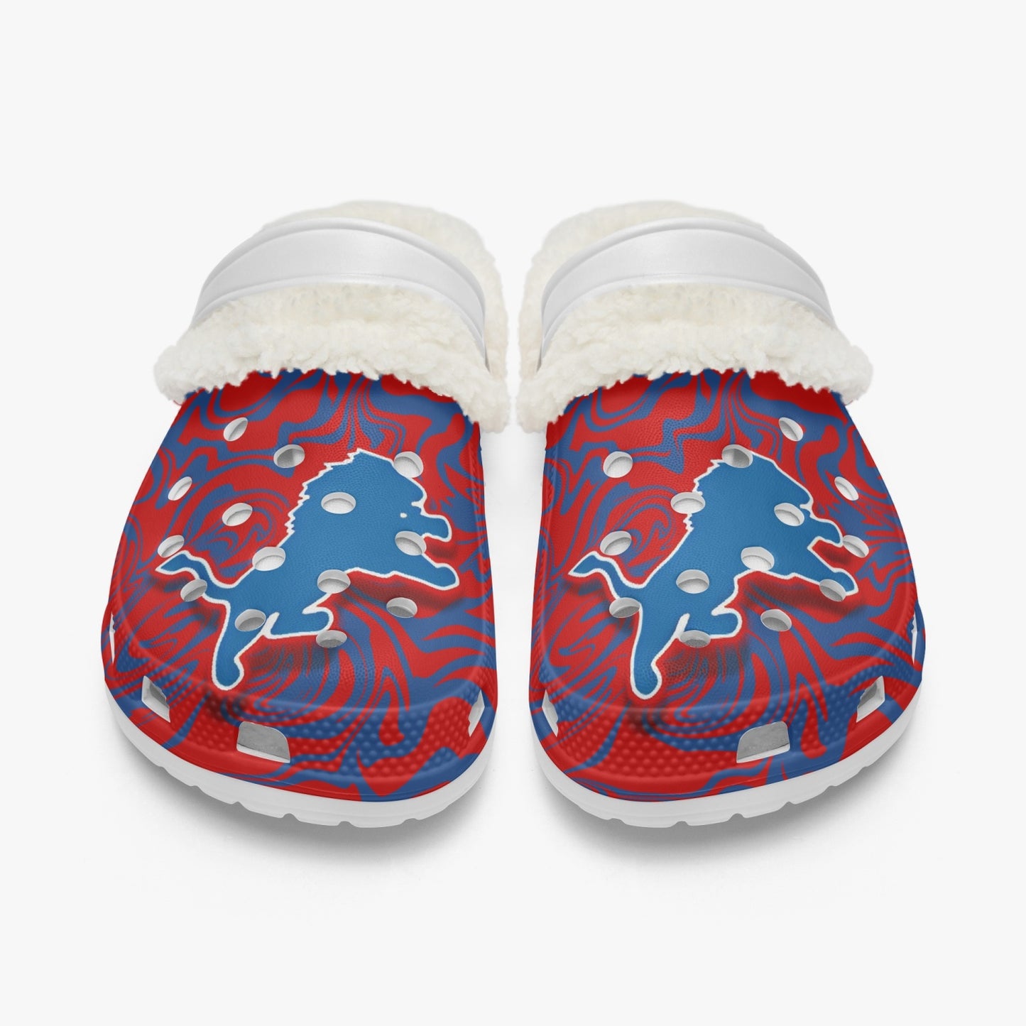 Lions (Red/White/Blue) Fleece-Lined "crocs"