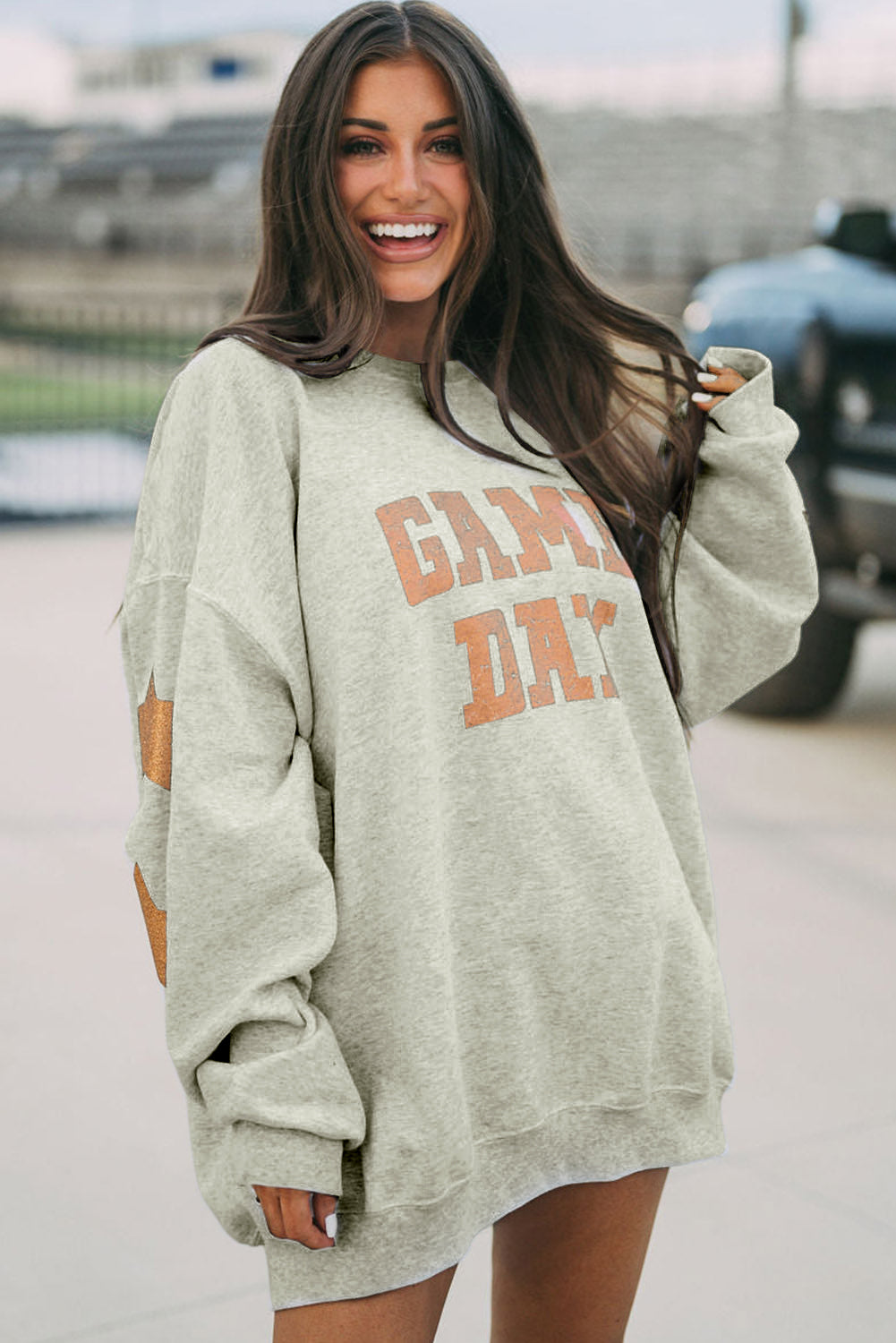 Be a Star! Orange Game Day Graphic Sweatshirt