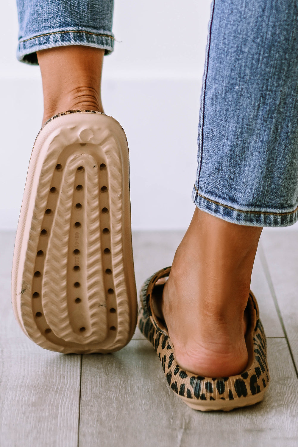 Leopard Cloud Slides Thick Flat Slippers