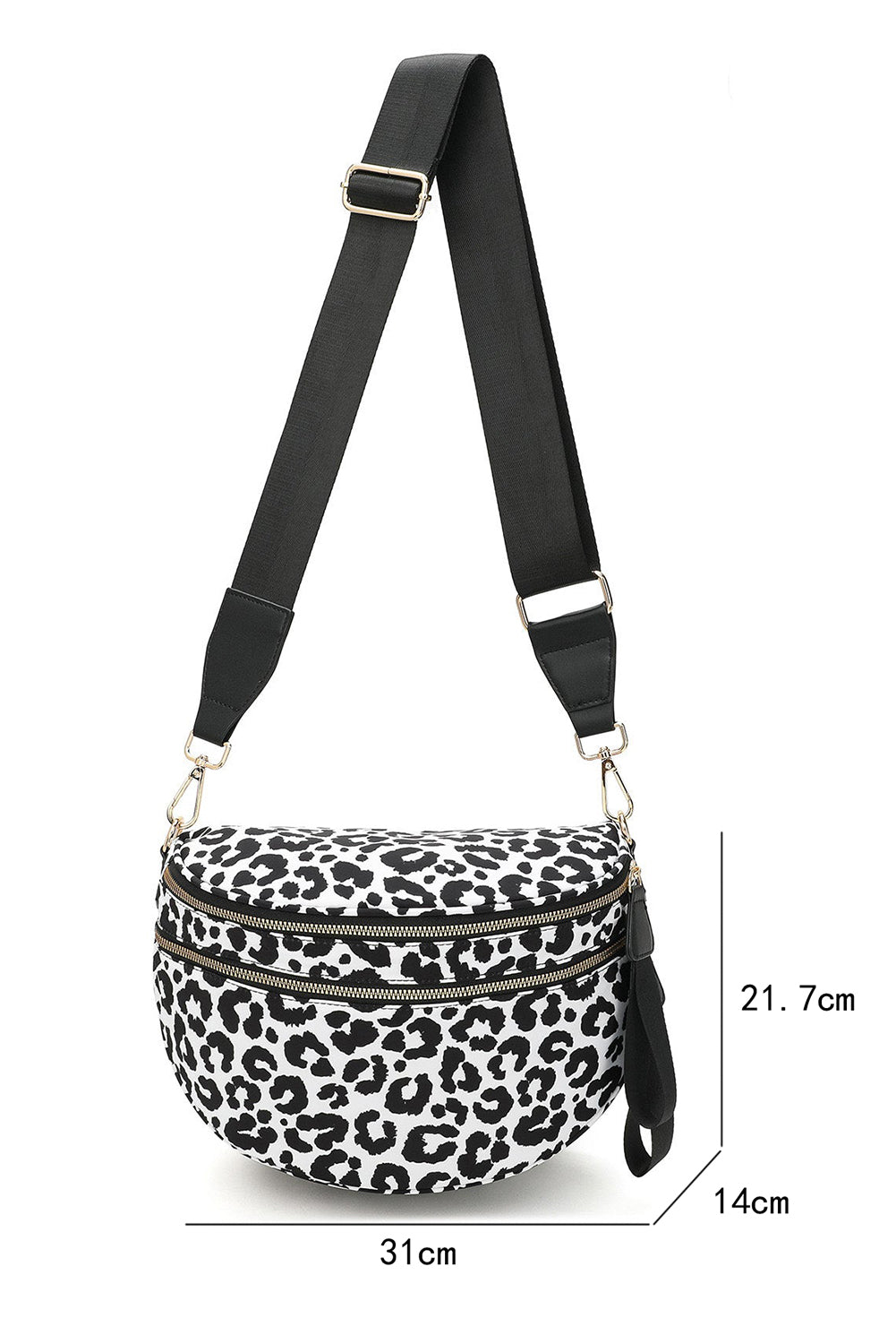 Fiery Red Checkered Print Wide Strap Large Crossbody Bag