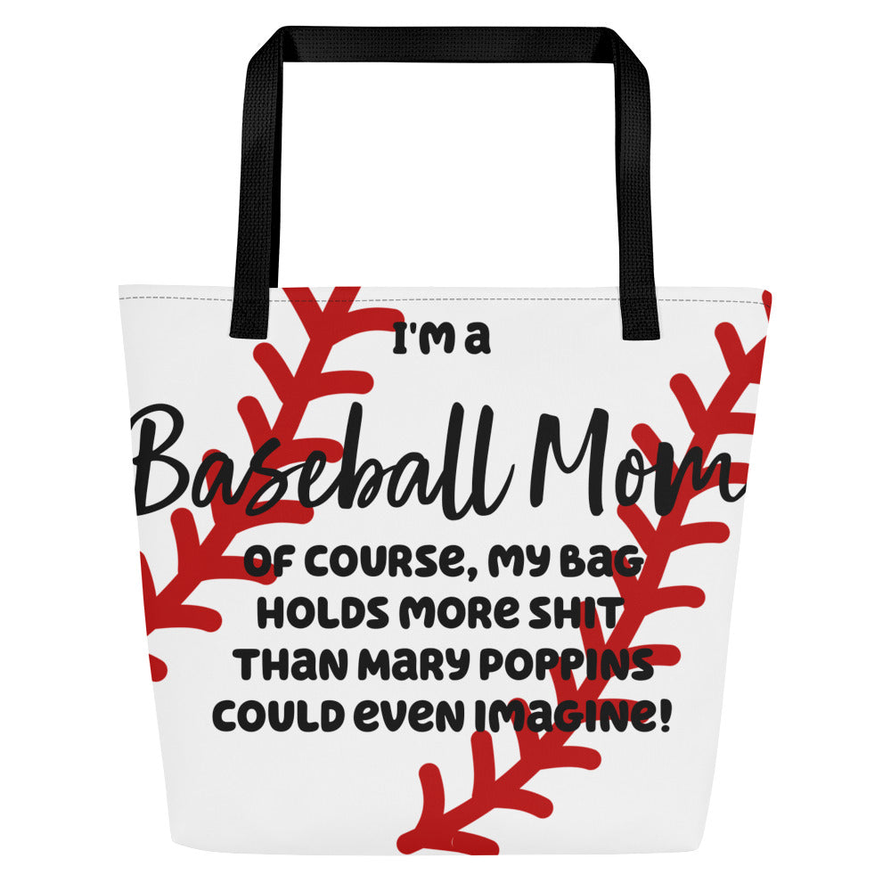 "Bottomless Pit" Baseball Mom Tote Bag