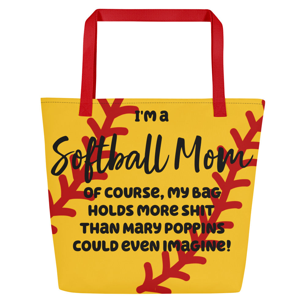 "Bottomless Pit" Softball Mom Tote Bag