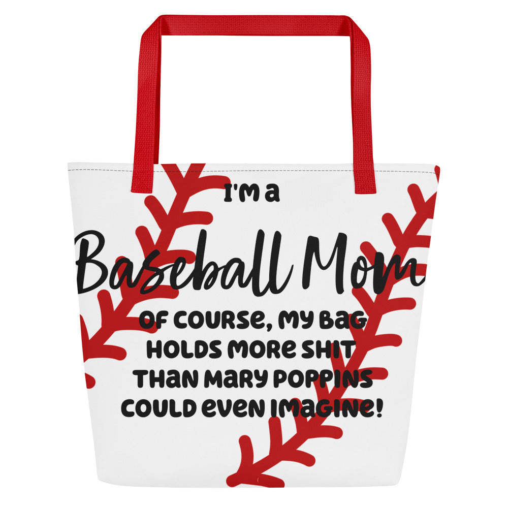 "Bottomless Pit" Baseball Mom Tote Bag