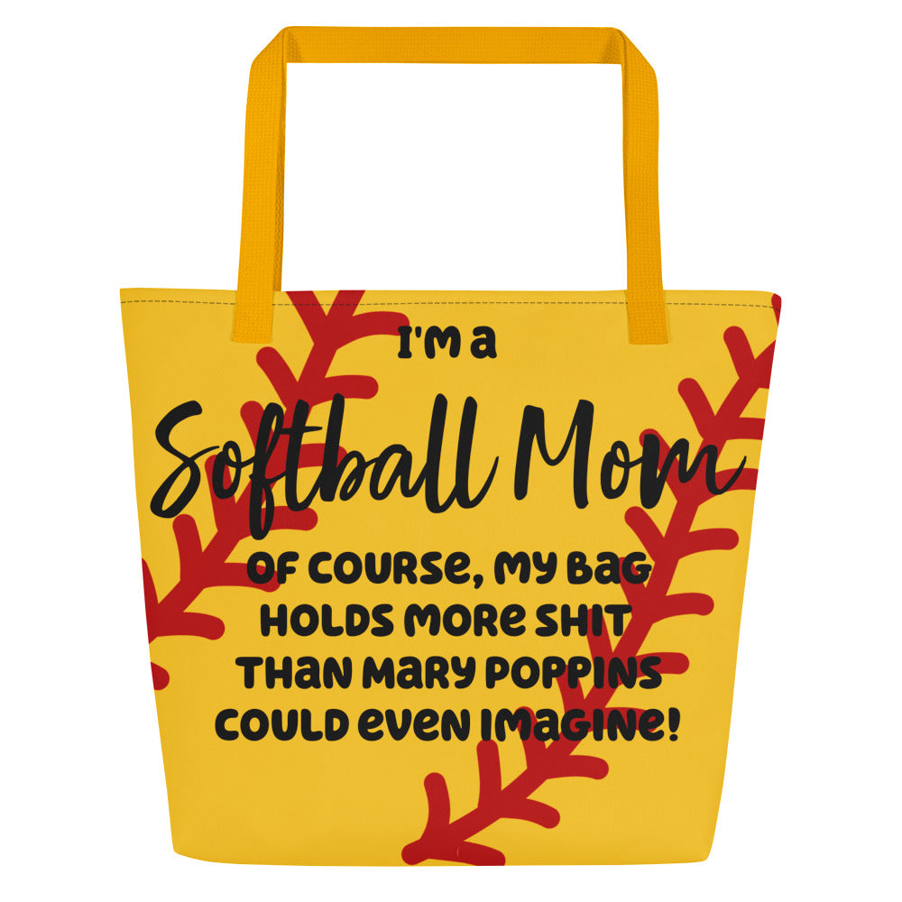 "Bottomless Pit" Softball Mom Tote Bag