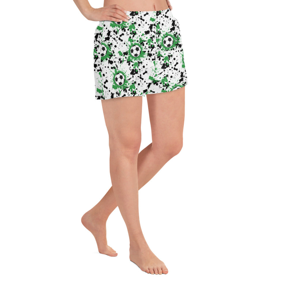 Splatter Soccer Women’s Athletic Shorts