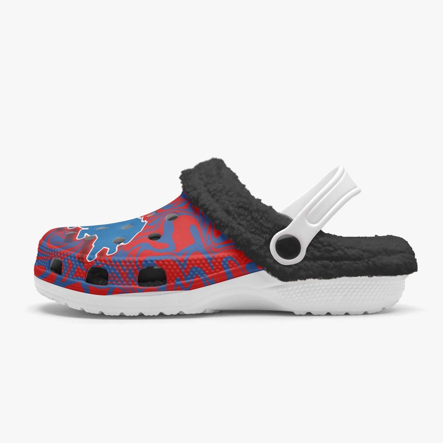 Lions (Red/White/Blue) Fleece-Lined "crocs"