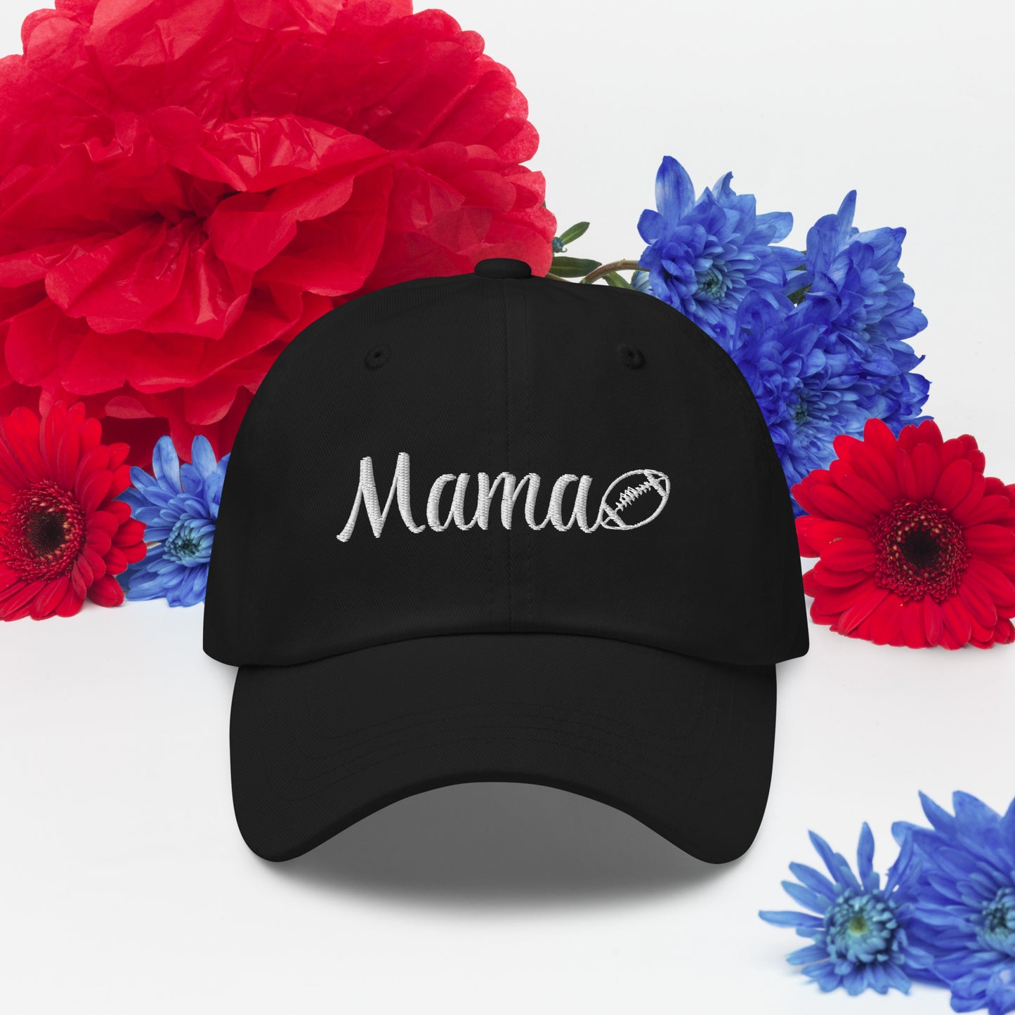 Football Mama Puff Embroidered Hat