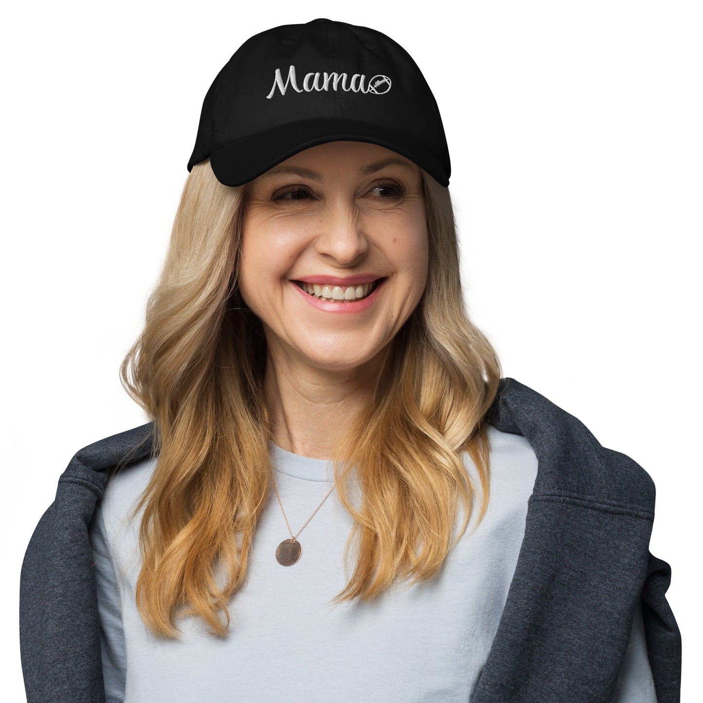 Football Mama Puff Embroidered Hat