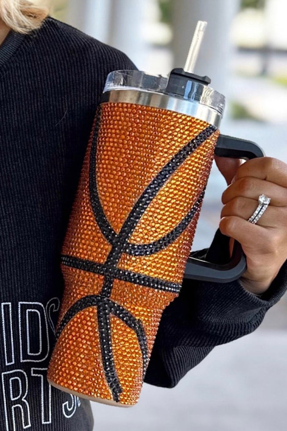 Basketball Rhinestone 40 Oz Tumbler