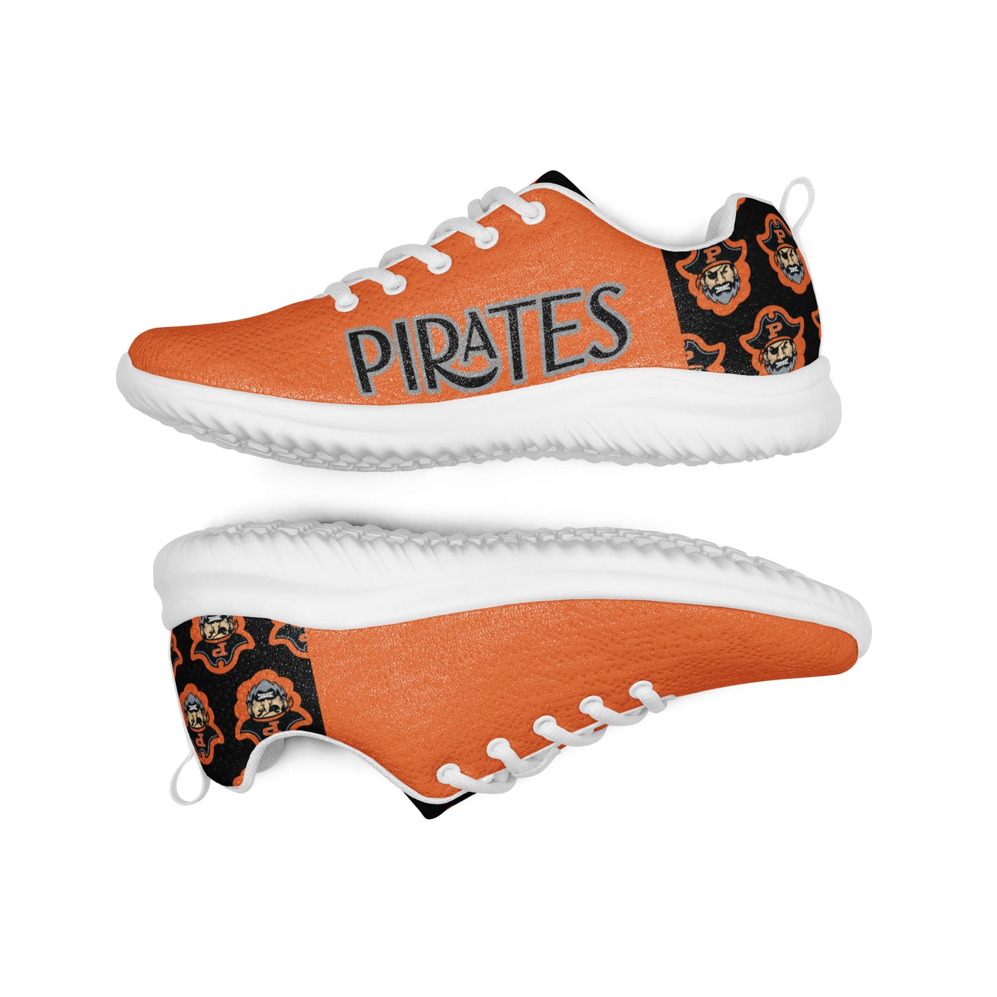 Orange and Black Pirates Men’s Athletic Shoes