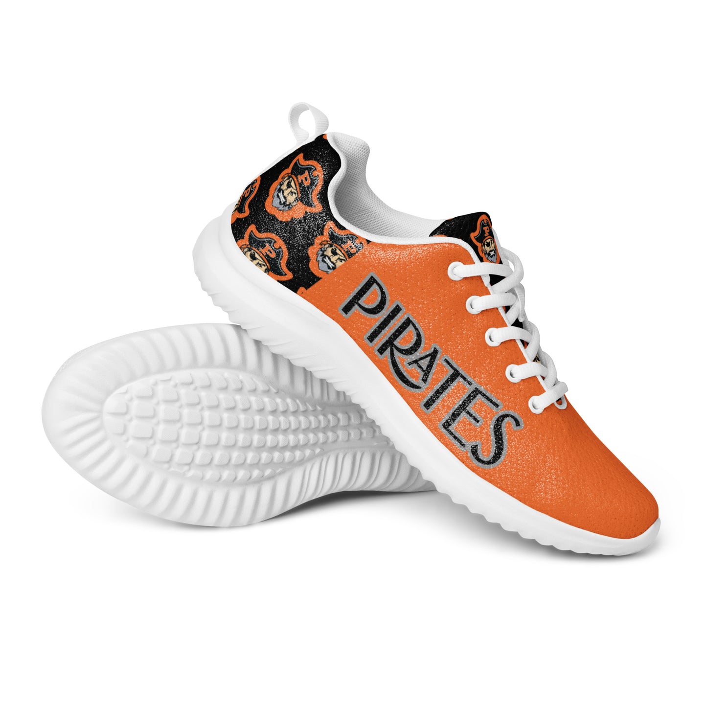 Orange and Black Pirates Men’s Athletic Shoes