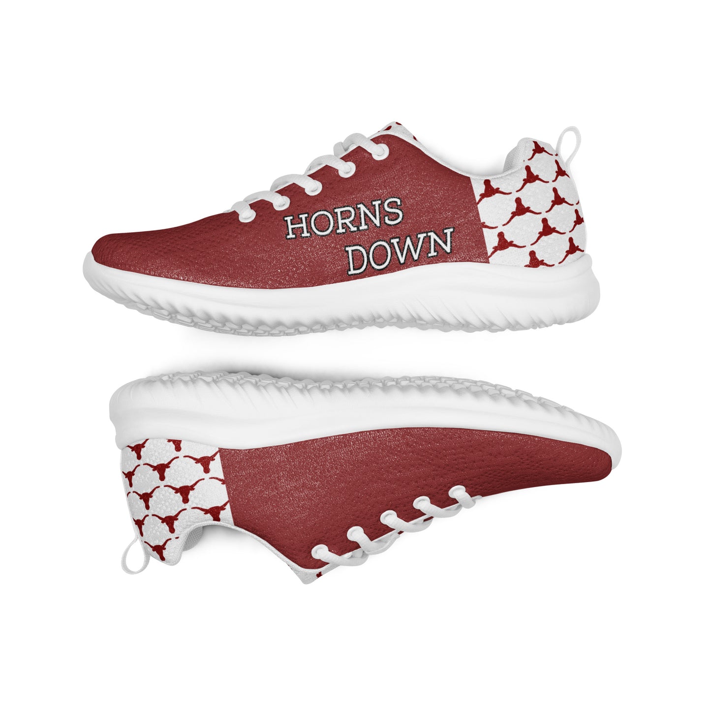 Horns Down Men’s athletic shoes (Crimson)