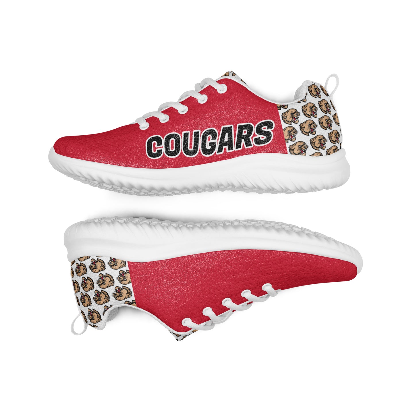 Cougars Men’s Athletic Shoes (Red and White)