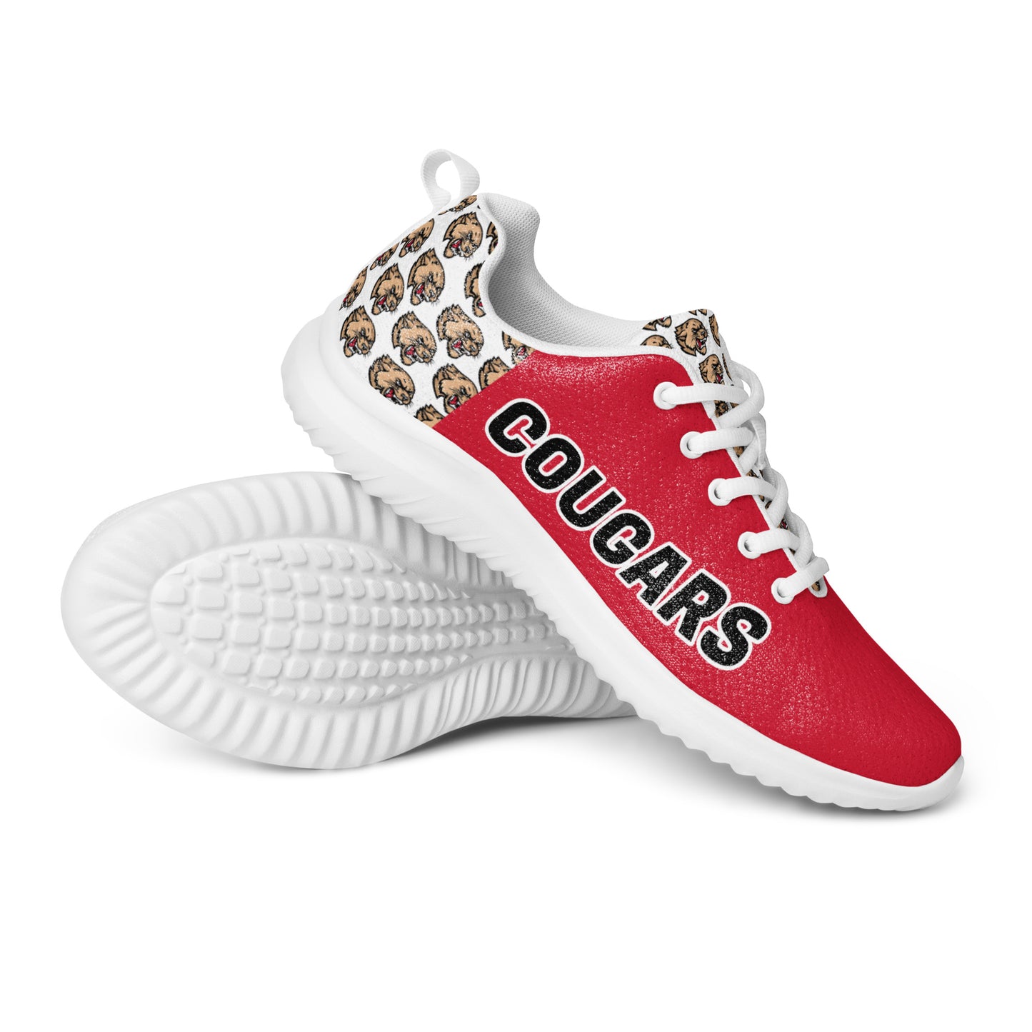 Cougars Men’s Athletic Shoes (Red and White)