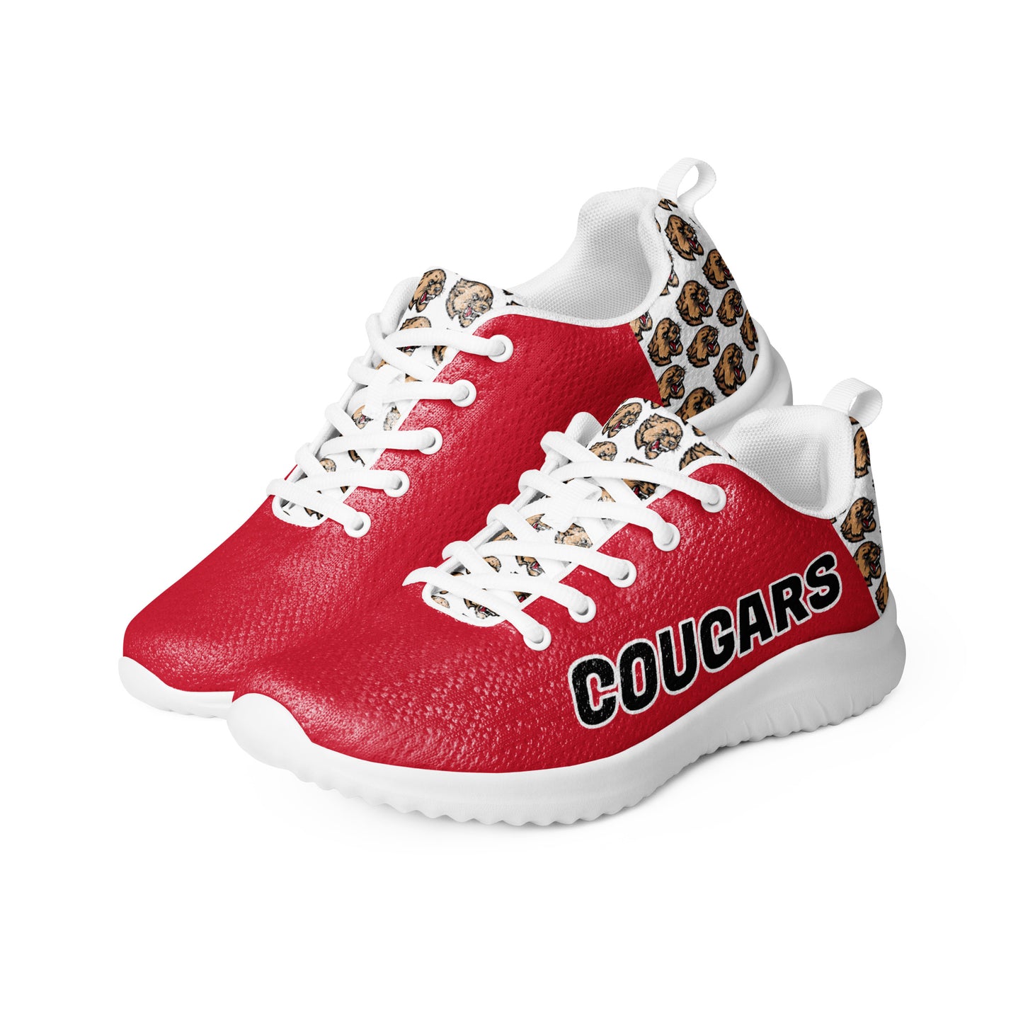 Cougars Men’s Athletic Shoes (Red and White)