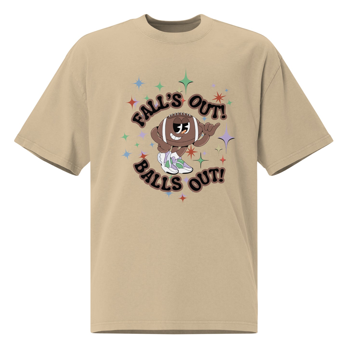 Fall's Out, Balls Out Oversized Faded T-shirt