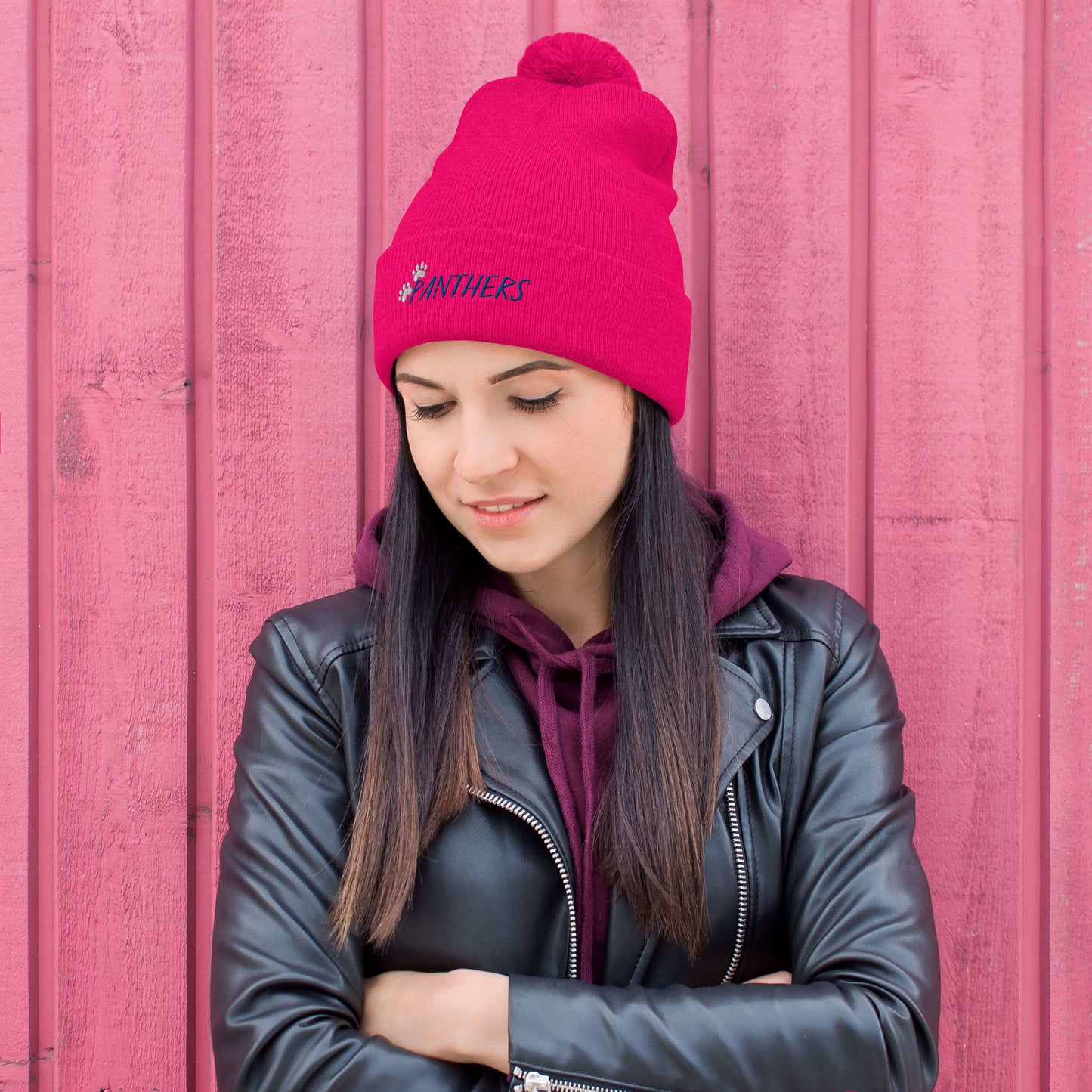 Panther Paws Pom-Pom Beanie