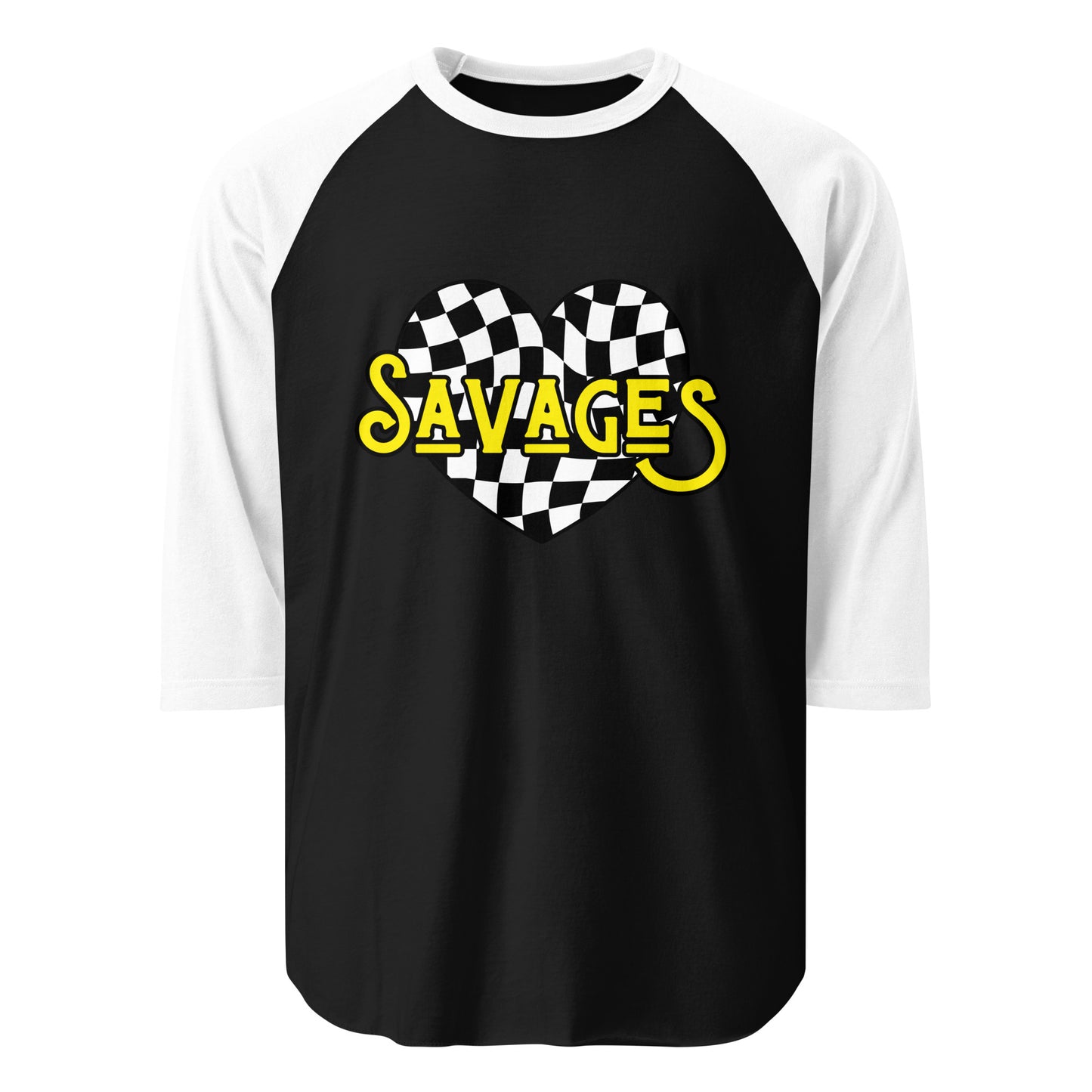 Black and Gold Savages 3/4 sleeve Raglan Shirt