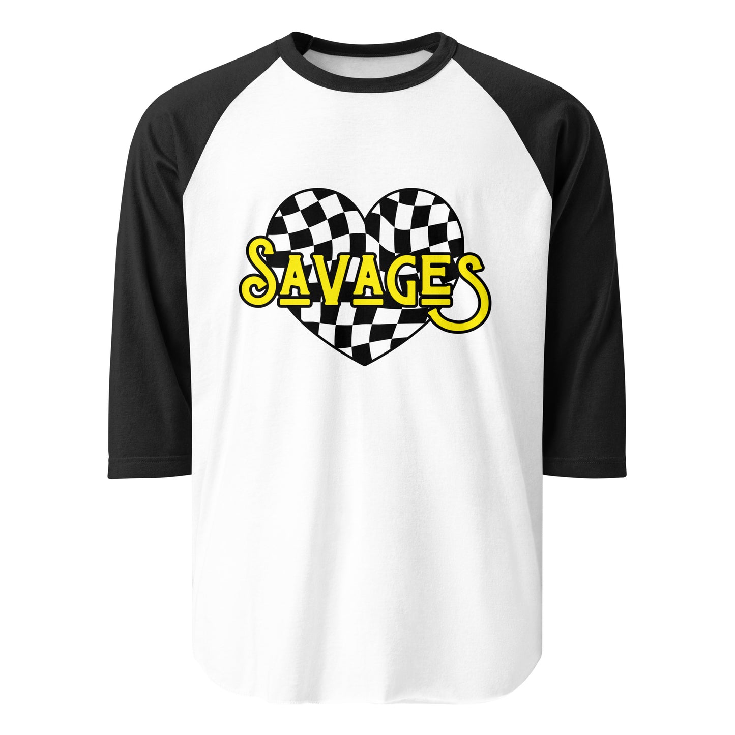 Black and Gold Savages 3/4 sleeve Raglan Shirt