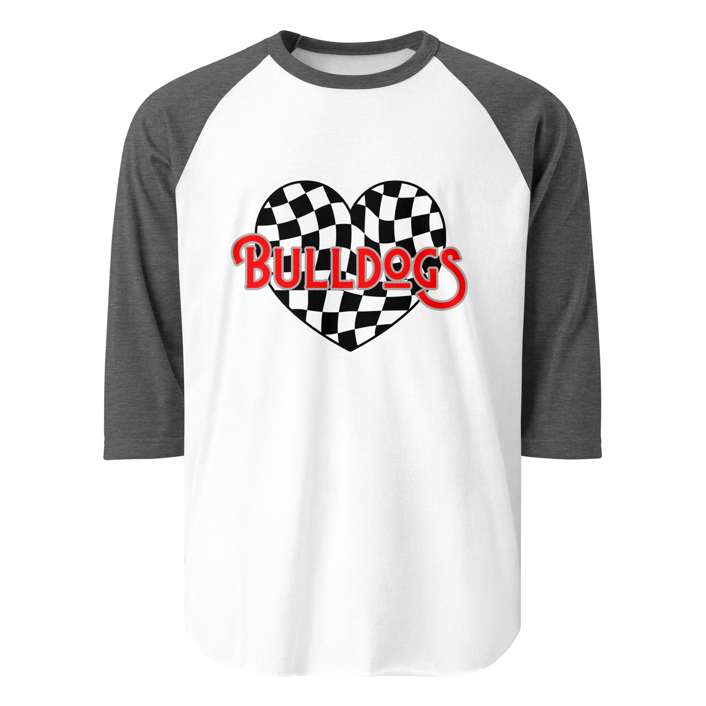 Retro Bulldogs Pride 3/4 sleeve raglan shirt