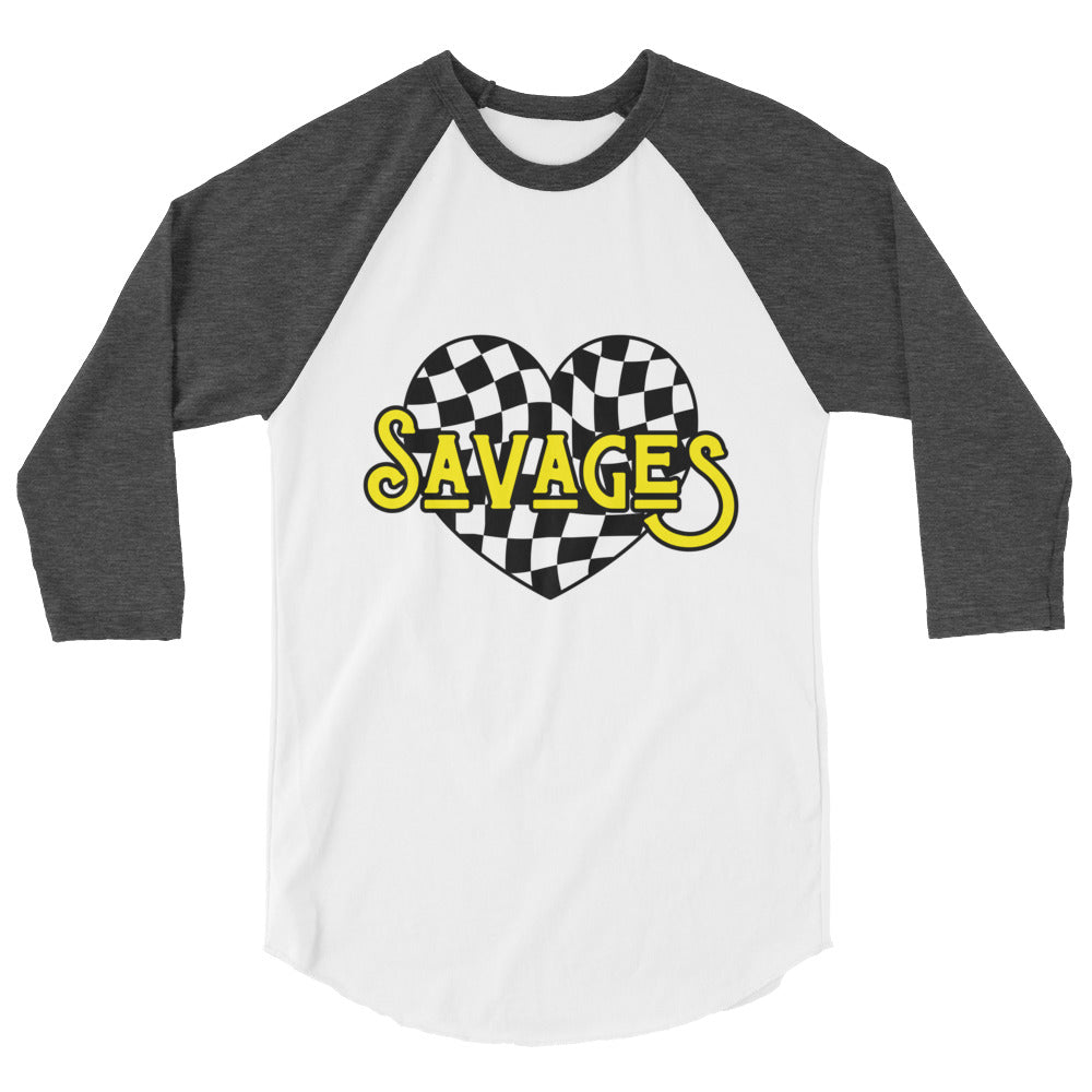 Black and Gold Savages 3/4 sleeve Raglan Shirt